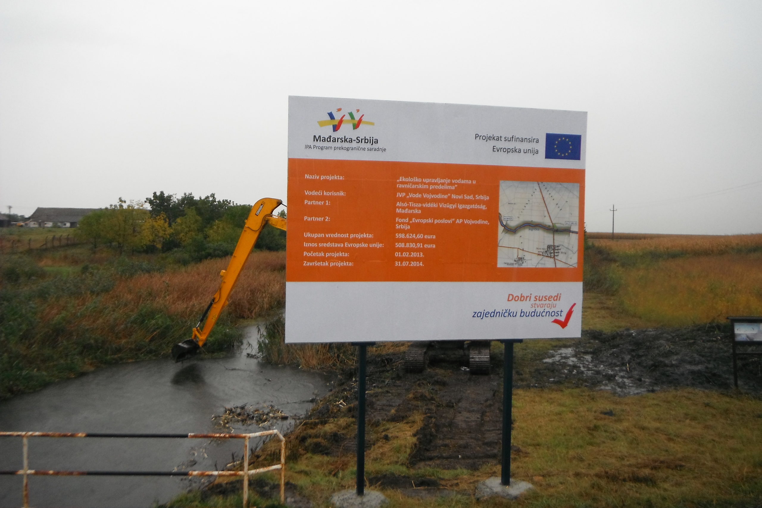 Фонд “Европски послови” АП Војводине: Обележавање почетка радова на измуљивању дела водотока Јегричка у оквиру парка природе “Јегричка”