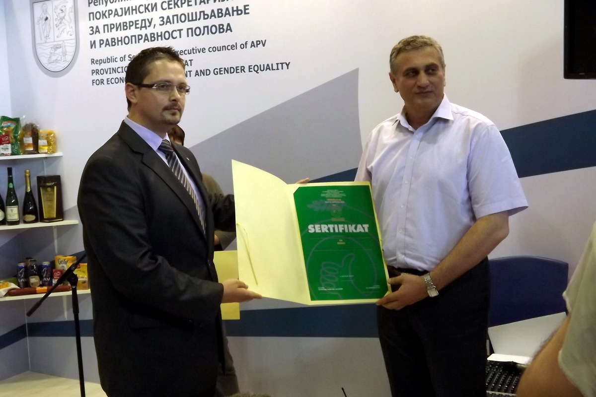 Уручени сертификати за коришћење знака ,,Најбоље из Војводине“ на Међународном сајму пољопривреде у Новом Саду