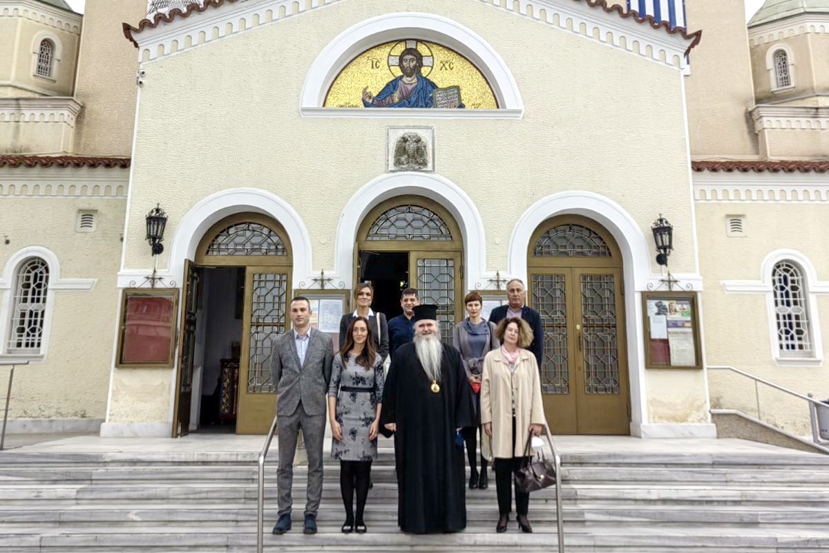 Пријем покрајинске делегације код митрополита Kаламарије Јустина