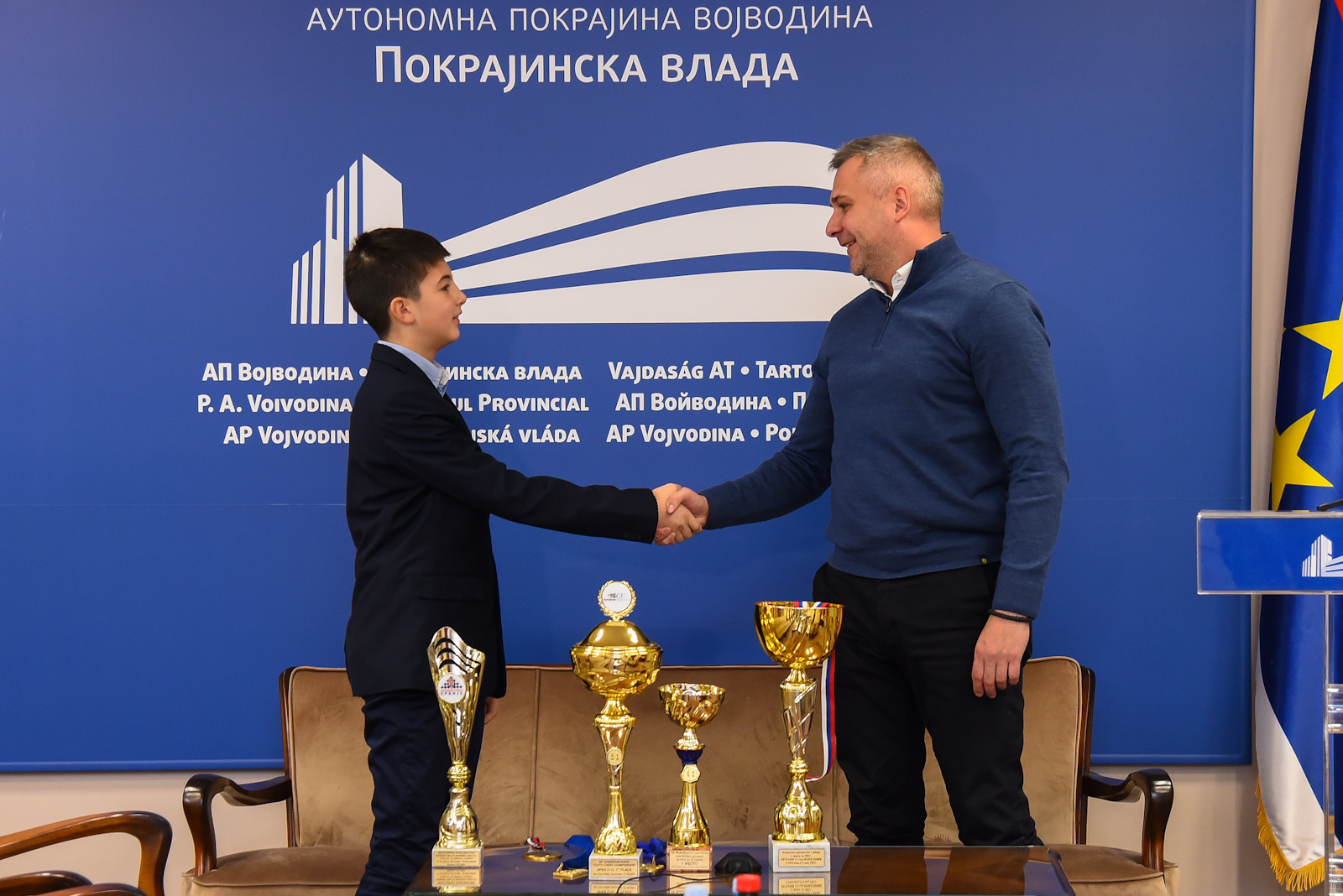 Секретар Баста примио европског шампиона у убрзаном шаху Андреја Љепића